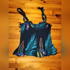 Patrons of Peace Tropical Tank Top with Braided Details